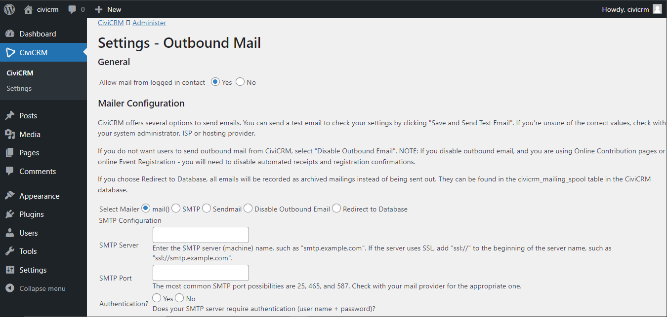 CivicCRM -Outbound Mail