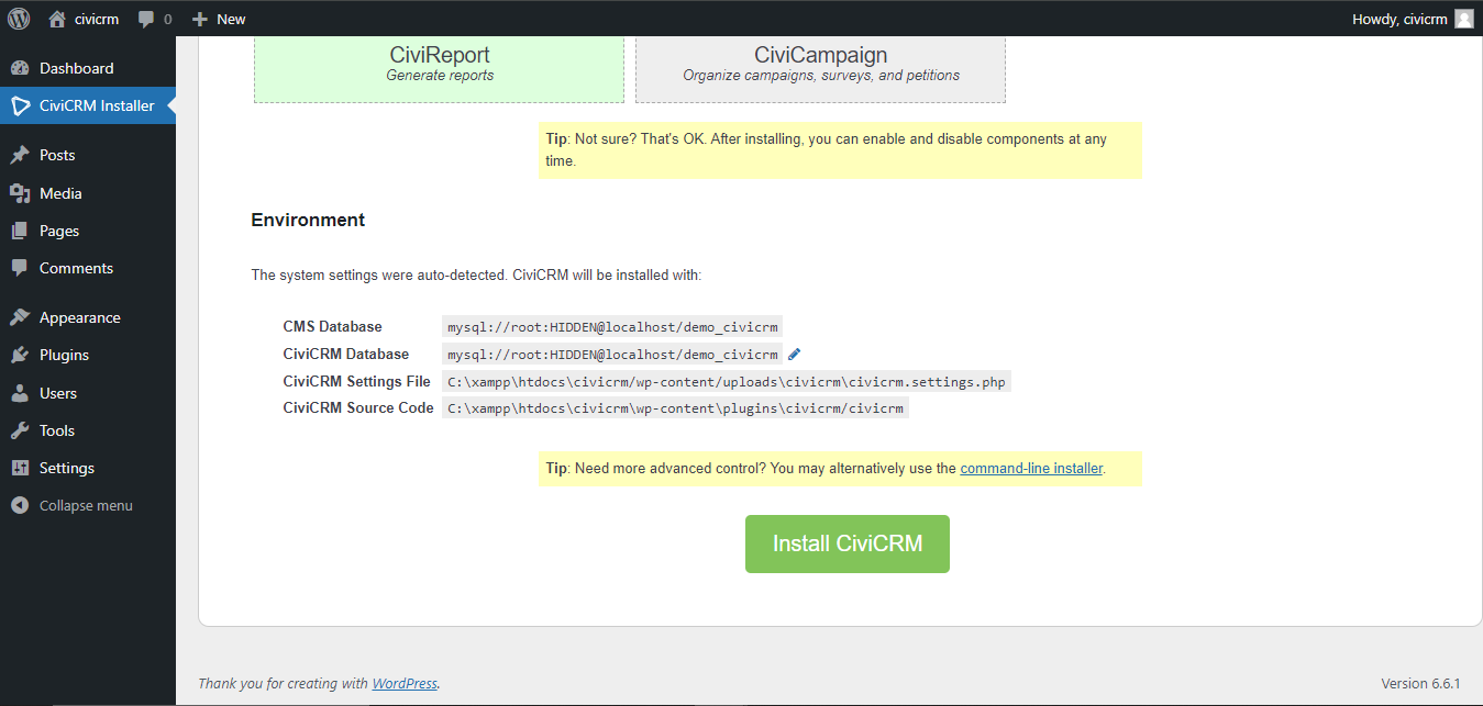 CivicCRM Installer